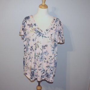 Eden & Olivia Plus Size 2X Short Sleeve Shirt Top